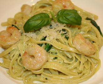 Scampi e spinaci