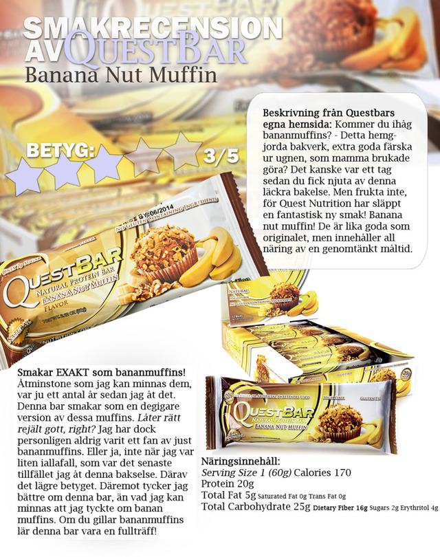Questbar - Banana Nut Muffin.