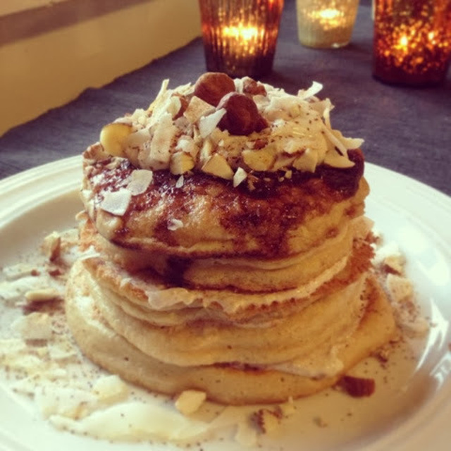 Rocky road chocolate chip pancakes