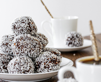 Chokladbollar på svarta bönor - Matrecept.se