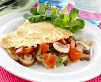 Omelett med grönsaksfräs