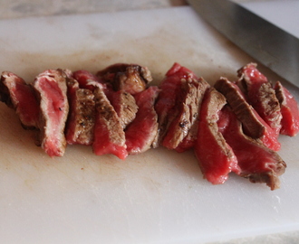 Steak sandwich med spenat och parmesan