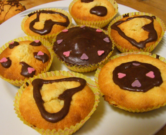 Vaniljmuffins med chokladglasyr