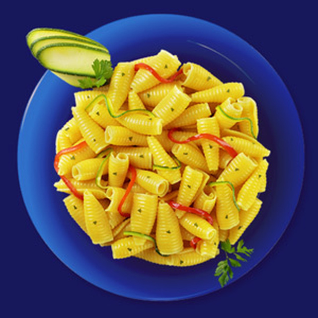Castellane med paprika och zucchini
