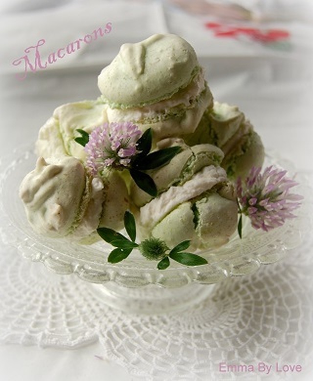 Macarons med smak av mint