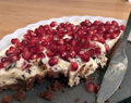 Pepparkakscheesecake med choklad & granatäpple