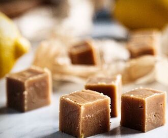 Vit chokladfudge med citron