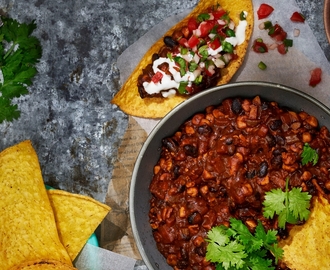 Jonas chili con carne med MiFú Peppar & Chili istället för nötkött