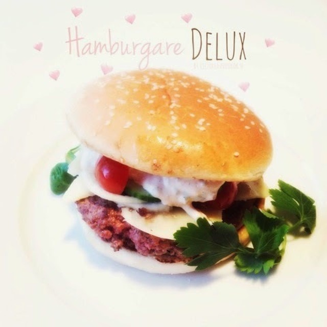 Hamburgare med hamburgerdressing