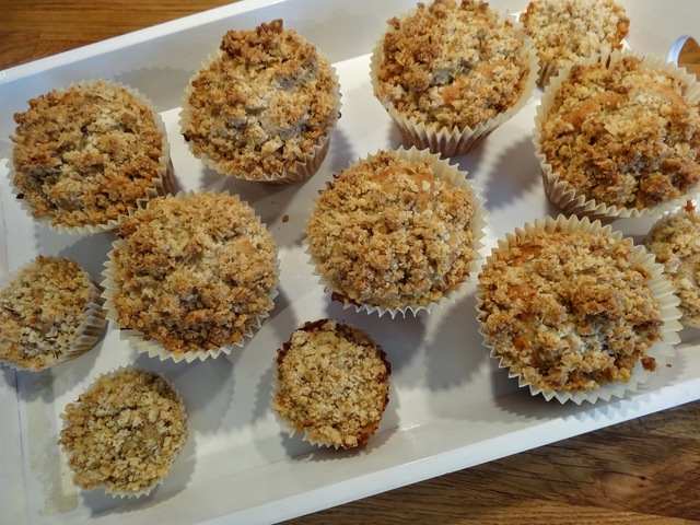 Rabarbermuffins med crumble