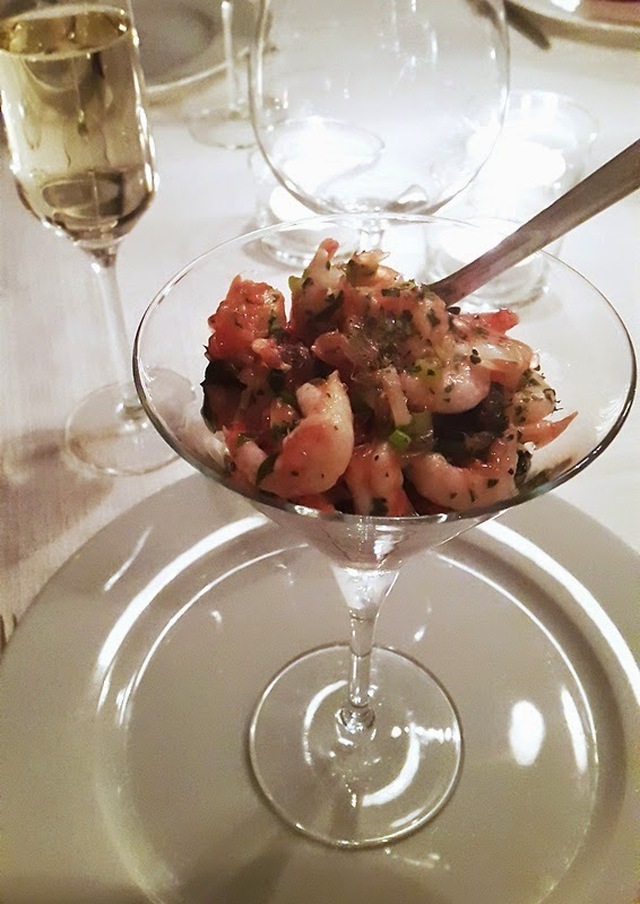 Ceviche med lax & räkor - Matlagningskväll med vänner, del 1