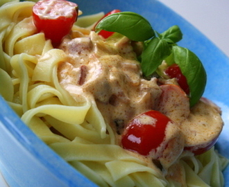 Pasta med baconsås