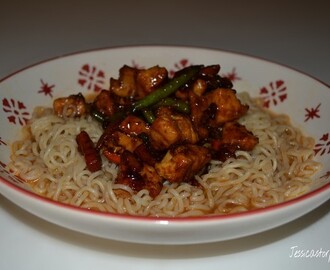 Recept - Kycklingwok med nudlar