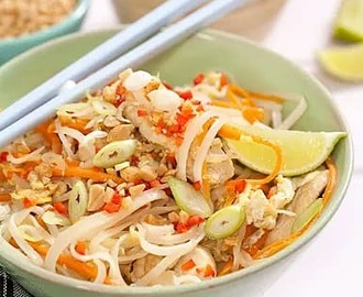 Pad thai med kyckling