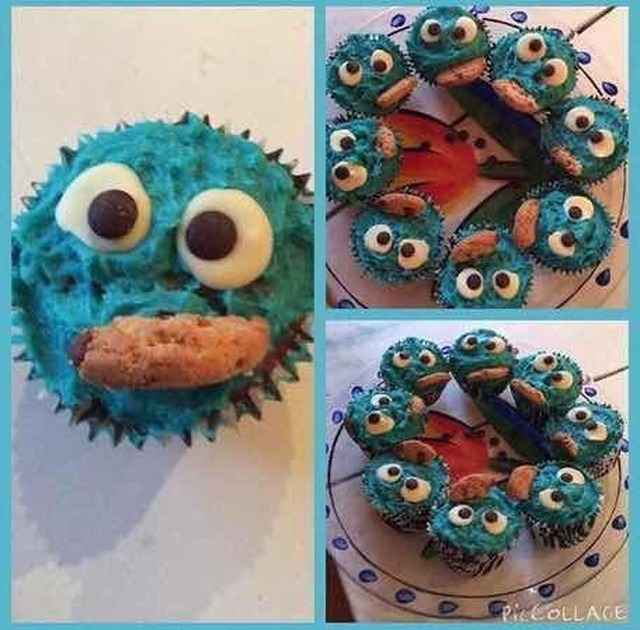Cookie monster ( cupcakes) 