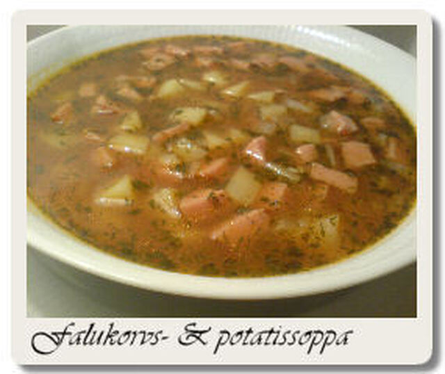 Falukorvs- & potatissoppa med dill