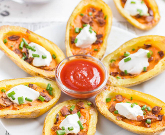 Potato skins med kokosbacon