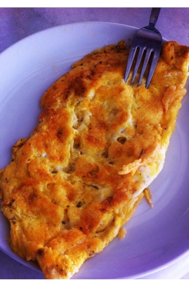 Gudomligt god ostpanerad omelett