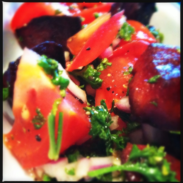 Jamie Olivers  tomatsallad med chorizo