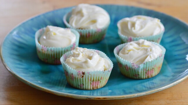 Mandelcupcakes med limefrosting