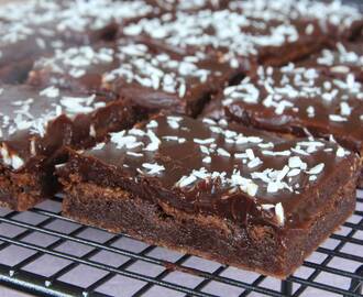 Mjölkchokladsbrownies med mörk chokladtryffel