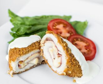 Chicken Cordon Bleu med honung- och senapssås