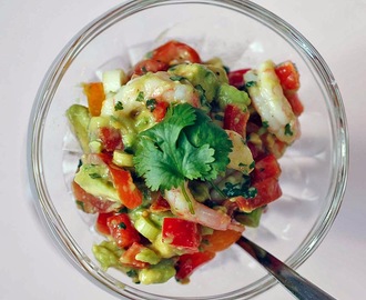 Ensalada de Camarones con Aguacate y Limon