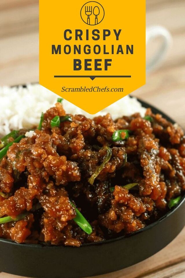 Easy Crispy Mongolian Beef | Scrambled Chefs | Recipe | Chinese beef recipes, Homemade chinese food, Easy chinese recipes