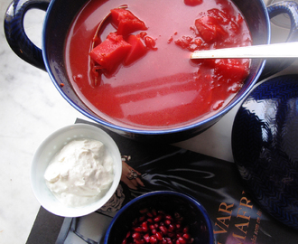 Hemmafruns Borsjtj! med granatäpple & chévre