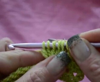Lär dig virka "bubbelmönster" (how to chrochet bobble stitch)