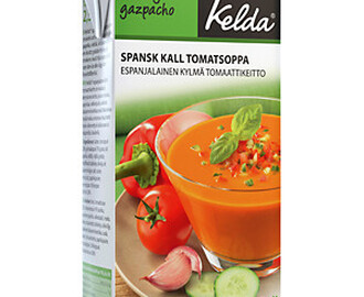Ny spansk kall tomatsoppa ifrån Kelda