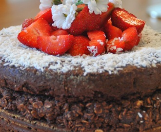 Kladdkaka med chokladbollssmet