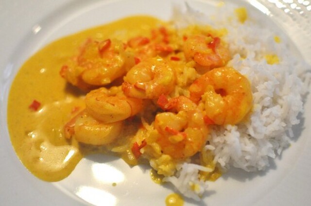 Inspiration från Indien – Scampi med curry- och ingefärsås