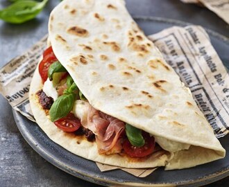 Piadina med parma och mozzarella