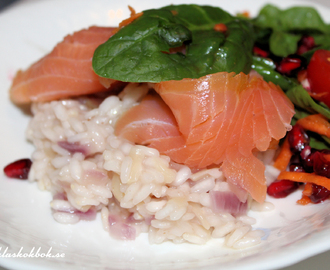 Risotto med kallrökt lax (mjölkfri)