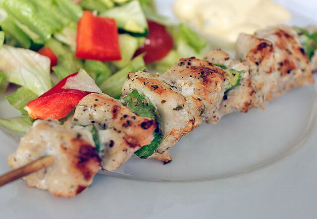 Kycklingsouvlaki LCHF