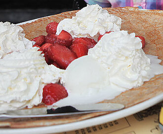 Glass och pannkakor på holländskt vis