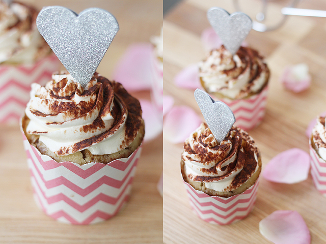 Romantiska tiramisu cupcakes