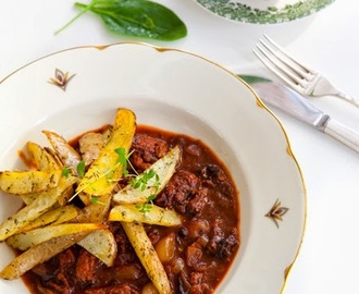 Vegetarisk boeuf bourguignon