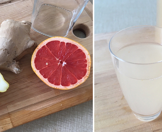 Recept: Ingefärsshot med citron och grapefrukt