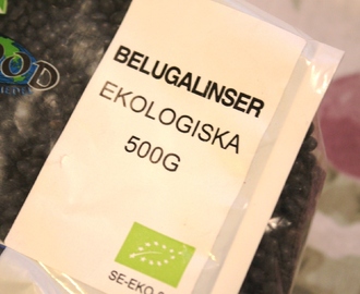 Belugalinsgryta  eller vad i hela friden är belugalinser?