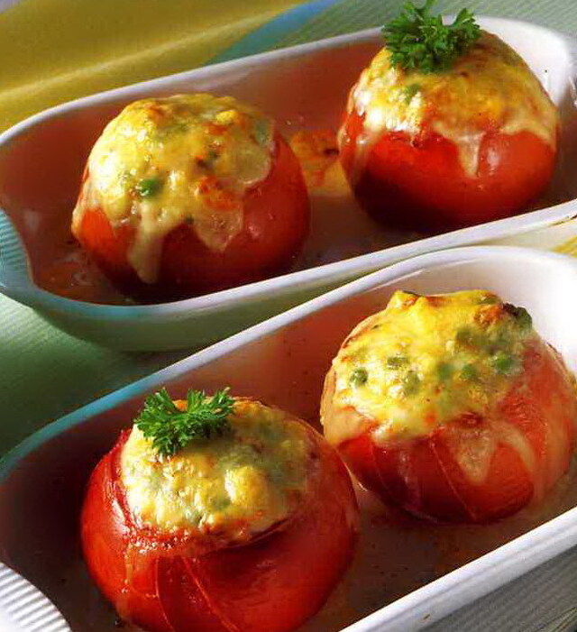 Skink- och örtfyllda tomater