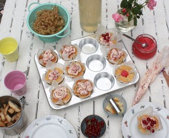 Citronmuffins med vinbärscurd