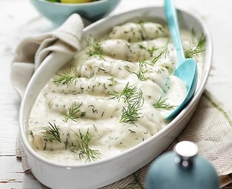 Spätta med dill- och citronsås