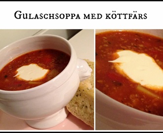 Gulaschsoppa med köttfärs