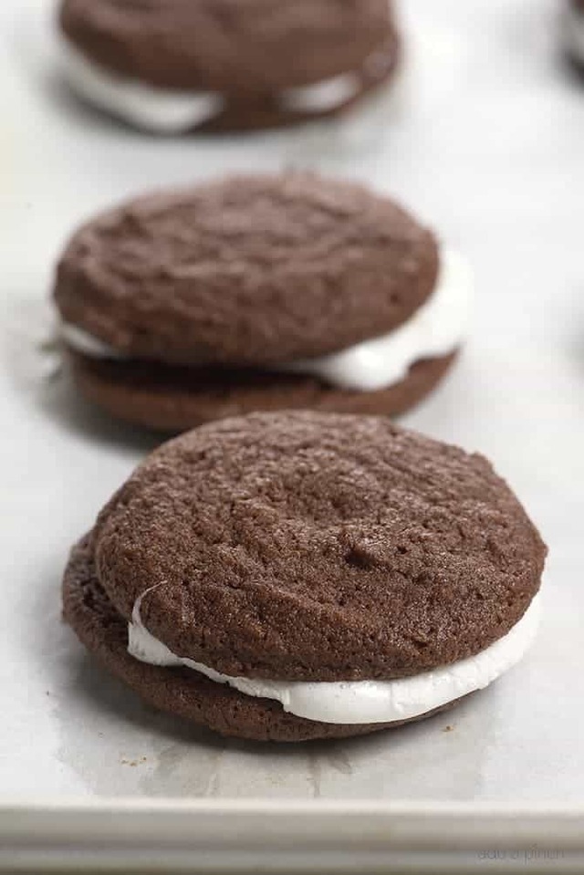 Chocolate Marshmallow Sandwich Cookies Recipe