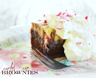 Candy Cane Brownies (Polkagris brownies)