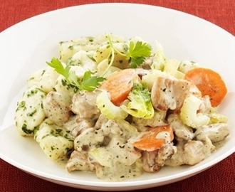 Gnocchi med kycklinggryta