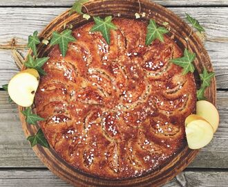 Saftig äppel- och kokoskaka med kanel och pärlsocker (glutenfri)