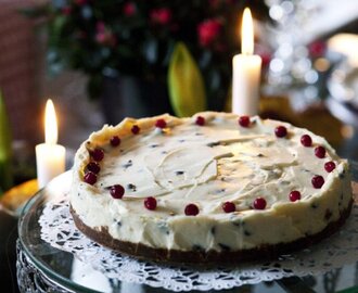 Cheesecake med pepparkaka och chokladbotten